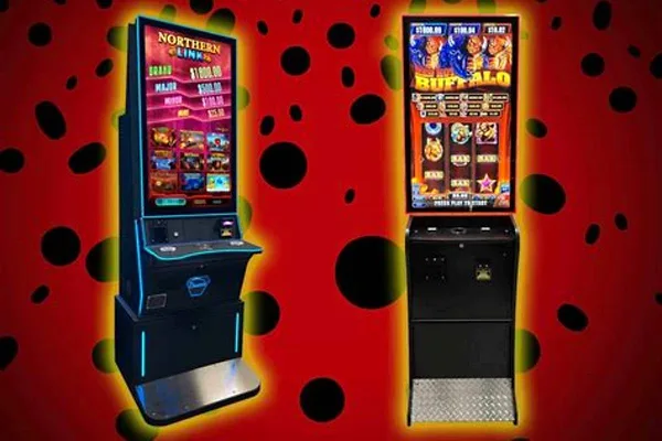 Video poker machine screen with a royal flush