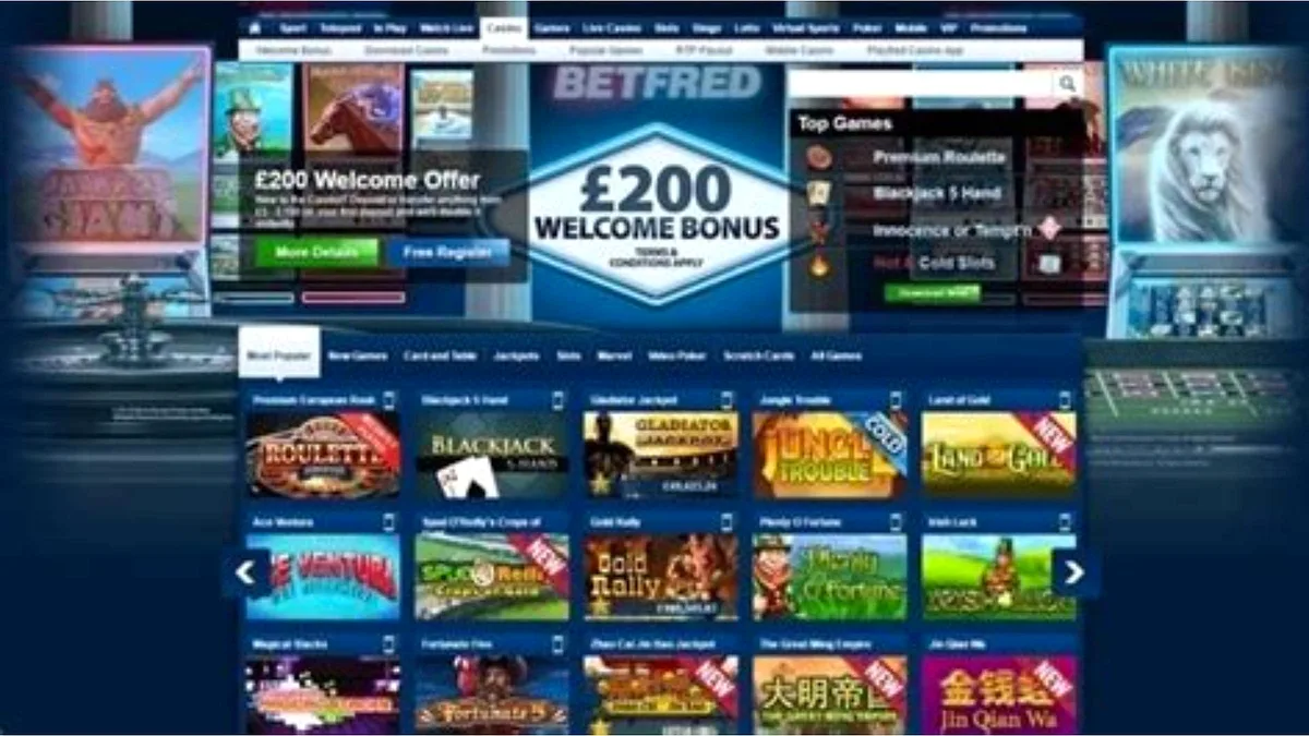 Betfred Casino lobby with slots, jackpots and the $1,000 welcome bonus offer
